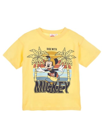 Disney Mickey Mouse Koszulka w kolorze żółtym ze wzorem