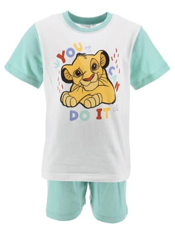 Disney König der Löwen Pyjama "Roi lion" in Türkis/ Weiß