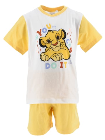 Disney König der Löwen Pyjama "Roi lion" in Weiß/ Gelb