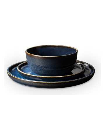 Trendy Kitchen by EXCÉLSA 12-delig tafelservies "Northern Blue" donkerblauw