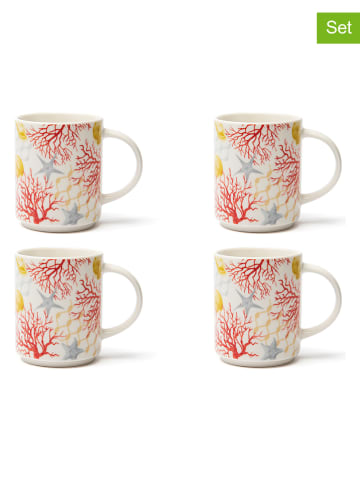 Trendy Kitchen by EXCÉLSA 4er-Set: Kaffeetasse "Coral" in Bunt - 300 ml