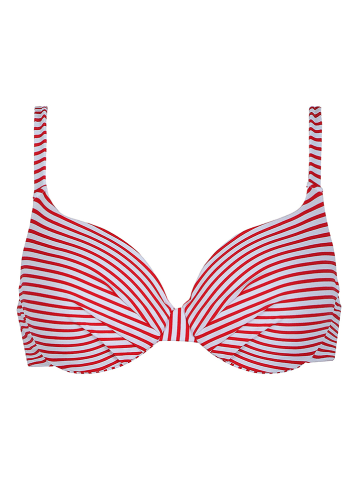 Naturana Bikini-Oberteil in Rot/ Weiß