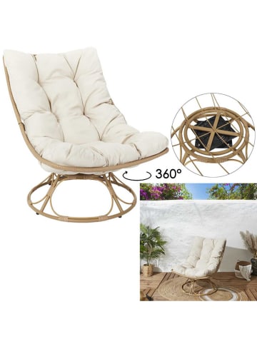Garden Spirit Loungsessel in Creme - (B)74 x (H)88 x (T)96 cm