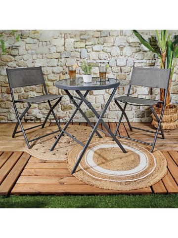 Garden Spirit Klapptisch "Elba" in Grau - (H)71 x Ø 60 cm