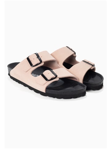 BACKSUN Leren slippers "Bali" beige
