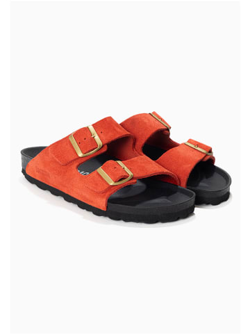 BACKSUN Leren slippers "Bali" rood