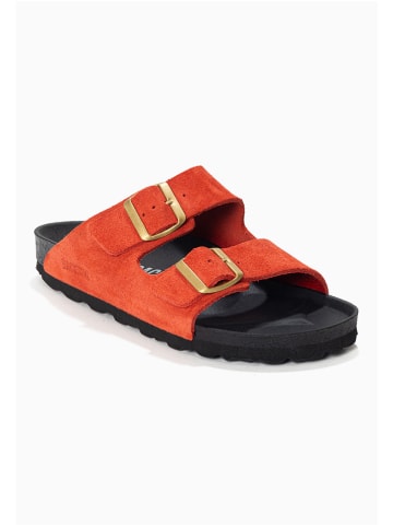 BACKSUN Leren slippers "Bali" rood