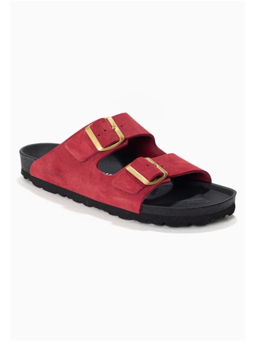 BACKSUN Leren slippers "Bali" rood