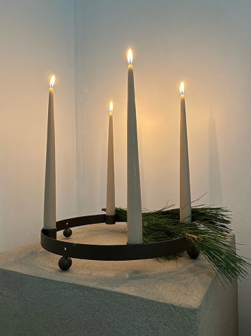 OYOY Adventskerzenständer "Pearl" in Braun - Ø 31,5 cm