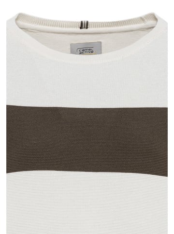 Camel Active Longsleeve in Oliv/ Weiß