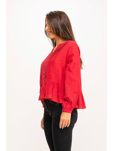 Peace & Love Bluse in Rot