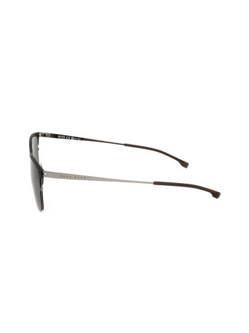 Hugo Boss Męskie okulary przeciwsłoneczne w kolorze srebrno-brązowo-szarym