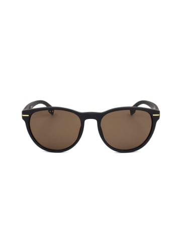 Hugo Boss Męskie okulary przeciwsłoneczne w kolorze jasnobrązowo-czarnym