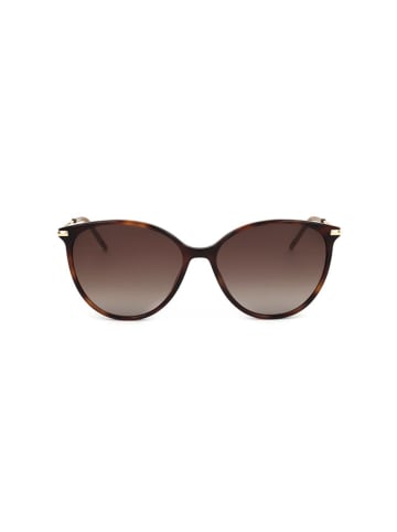 Hugo Boss Damskie okulary przeciwsłoneczne w kolorze złoto-brązowym