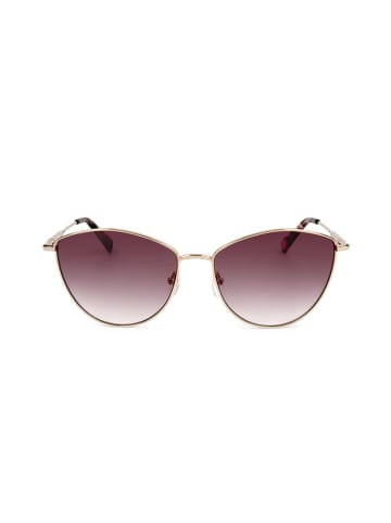 Longchamp Damen-Sonnenbrille in Braun/ Gold