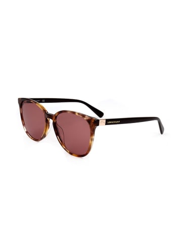 Longchamp Damen-Sonnenbrille in Braun/ Rot