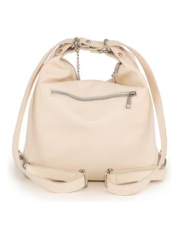 Mia Tomazzi Leder-Schultertasche in Creme - (B)28 x (H)29 x (T)12 cm