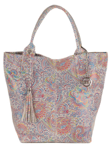 Mia Tomazzi Leren schoudertas meerkleurig - (B)30 x (H)35 x (D)18 cm