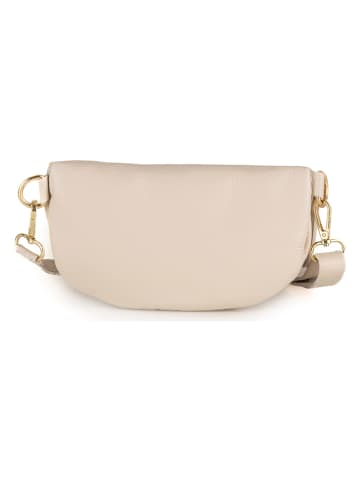 Mia Tomazzi Leder-Gürteltasche in Beige - (B)23 x (H)13 x (T)2 cm