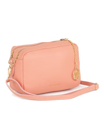 Mia Tomazzi Leder-Umhängetasche in Rosa - (B)23 x (H)16 x (T)11 cm