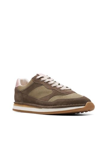 Clarks Leren sneakers kaki