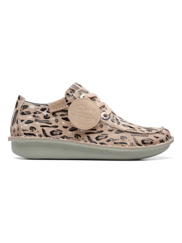 Clarks Leren veterschoenen "Funny Dream" beige/zwart