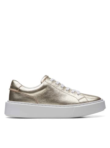 Clarks Leder-Sneakers in Gold