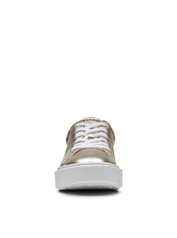 Clarks Leder-Sneakers in Gold