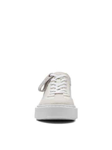 Clarks Skórzane sneakersy w kolorze kremowo-białym