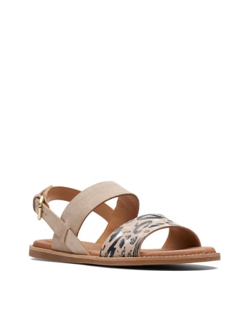 Clarks Leder-Sandalen in Beige/ Schwarz
