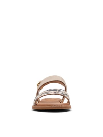 Clarks Leder-Sandalen in Beige/ Schwarz