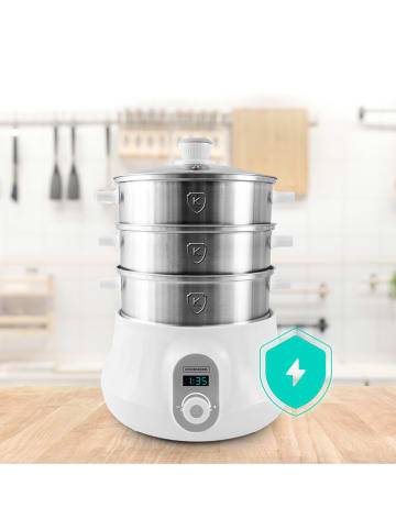 KITCHENCOOK Gartopf "Multi Steam" in Weiß - 9 l