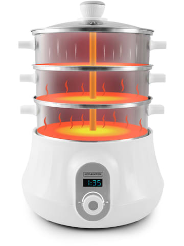 KITCHENCOOK Gartopf "Multi Steam" in Weiß - 9 l