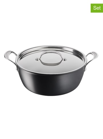 Tefal 2tlg. Set: Kochtopf in Schwarz - Ø 30 cm