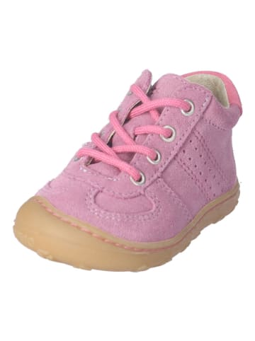 PEPINO Skórzane buty "Sami" w kolorze różowym do nauki chodzenia