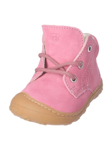 PEPINO Skórzane buty "Kelly" w kolorze różowym do nauki chodzenia