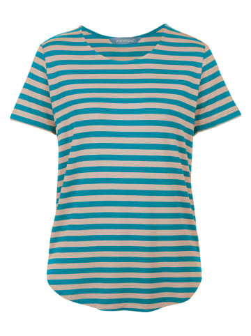 finside Koszulka "Mekkoli" w kolorze turkusowo-beżowym