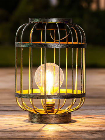 Garden Hero Solarny lampion LED w kolorze złoto-zielonym - 17 x 24 x 17 cm