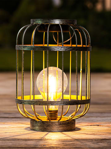 Profigarden Solarny lampion LED w kolorze złoto-zielonym - 17 x 24 x 17 cm