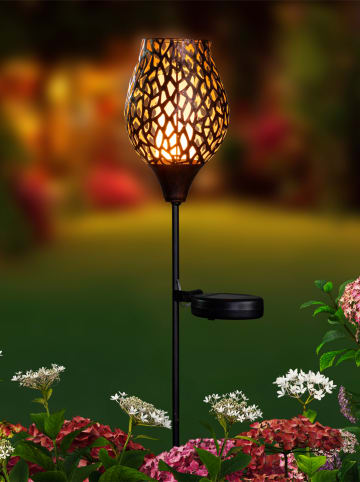 Profigarden Solarna lampa ogrodowa LED w kolorze czarnym na trzonku - wys. 84 x Ø 11 cm