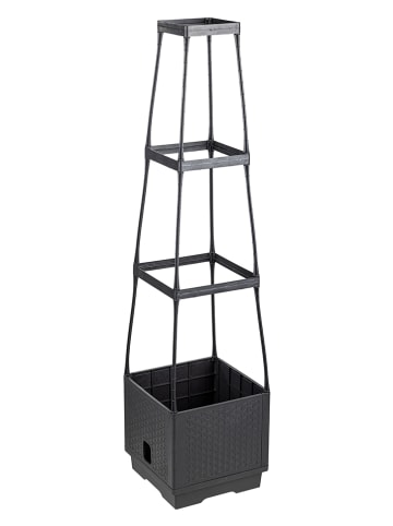 Garden Hero Pflanzkübel mit Rankhilfe in Schwarz - (B)26 x (H)106 x (T)26 cm