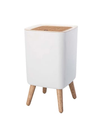 Kitchen Move Touch-Mülleimer "Malmo" in Weiß/ Natur - 10 l