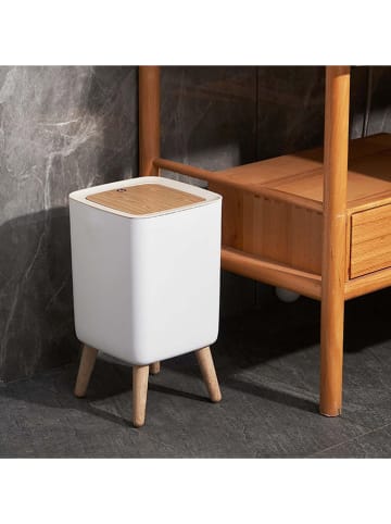 Kitchen Move Touch-Mülleimer "Malmo" in Weiß/ Natur - 10 l