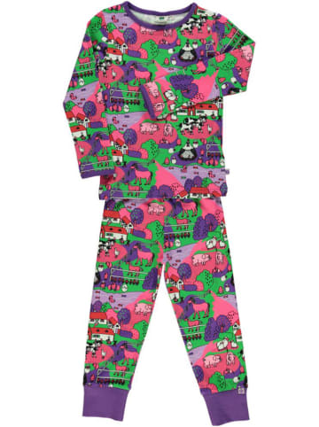 Småfolk Pyjama in Pink/ Grün