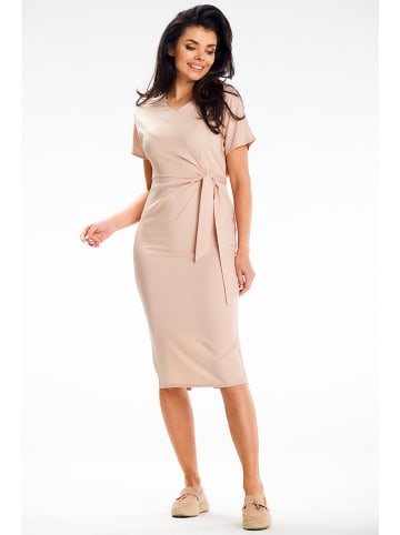 Awama Kleid in Beige