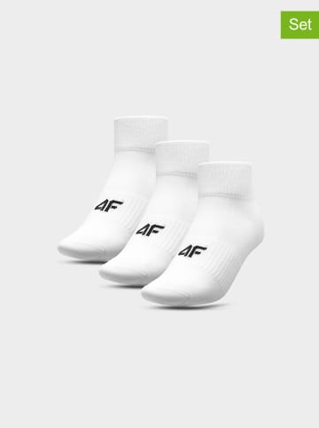 4F Skarpety (3 pary) w kolorze białym