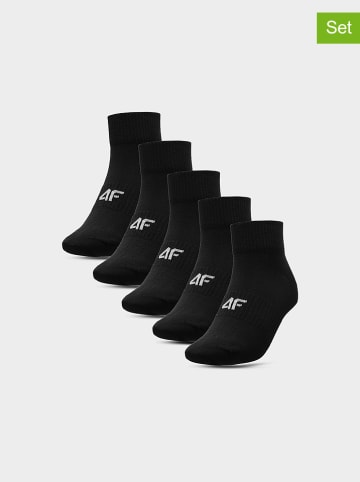4F Skarpety (5 par) w kolorze czarnym