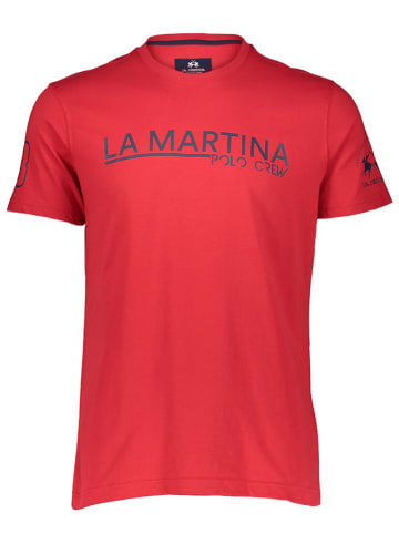 La Martina Koszulka w kolorze czerwonym
