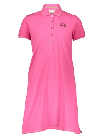 La Martina Sukienka polo w kolorze różowym