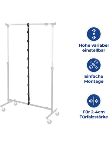 Wenko 2er-Set: Taschenorganizer "Maximex" in Schwarz - (L)200 cm
